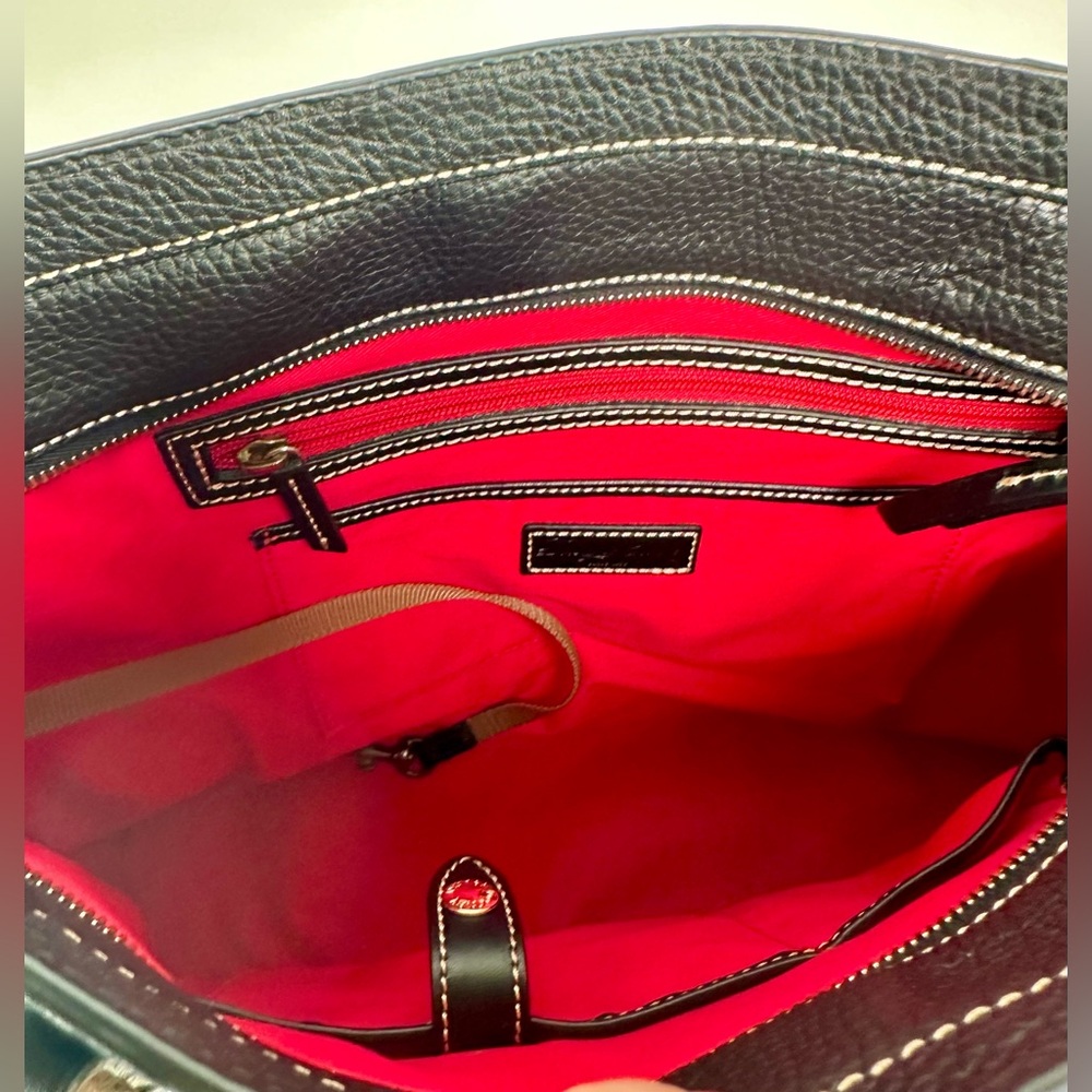 Dooney & Bourke Lexington Pebble Grain Black Leather Tote Bag - Picture 10 of 16